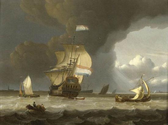 unknow artist Ships at the mouth of the Schelde oil painting picture